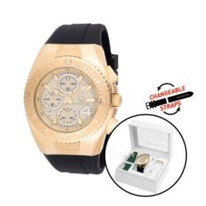 TechnoMarine Men's TM-124031 Cruise Original 43mm gold with 3 STRAPS Gift ideas